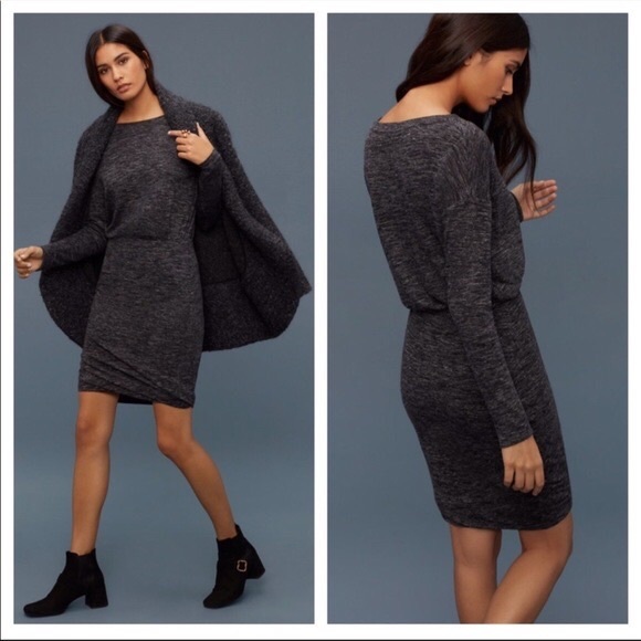 Aritzia Wilfred Bercot Long-sleeve Charcoal Grey Dress. Women’s size XS - Picture 9 of 9